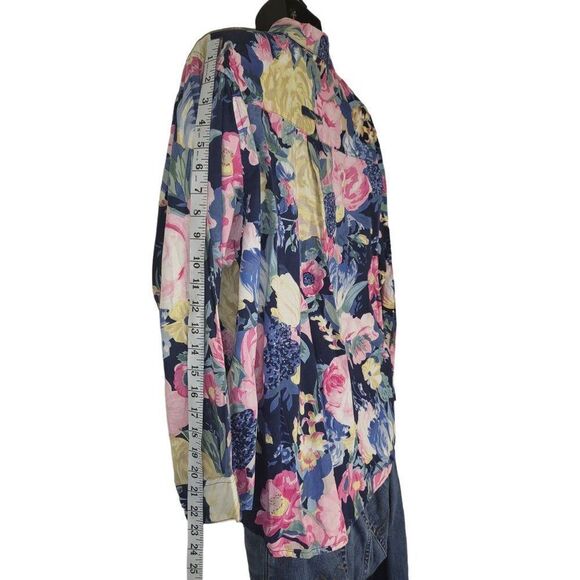Sheplers Button Down Shirt Women Sz L Vintage Rn 34216 Western Floral - Picture 5 of 6
